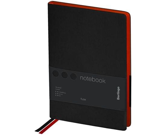 Записная книжка А5 80л., кожзам, Berlingo "Fuze", цветной срез, черный NB0_87507