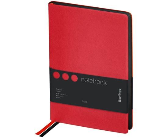 Записная книжка А5 80л., кожзам, Berlingo "Fuze", цветной срез, красный NB0_87508