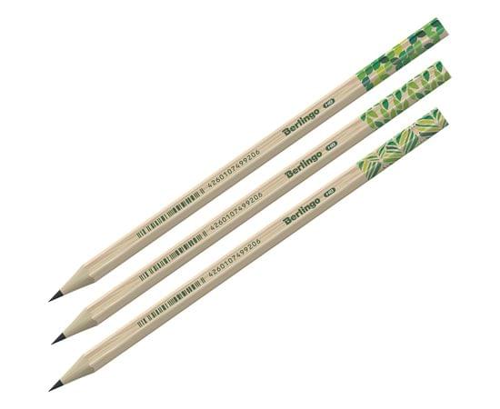 Карандаш ч/г Berlingo "Green Series" HB, шестигран., заточен., пластиковый, ассорти BP00860