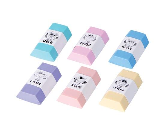 Ластик Berlingo "Pastel", термопластичная резина, цвета ассорти, 50*28*12мм BLc_00390