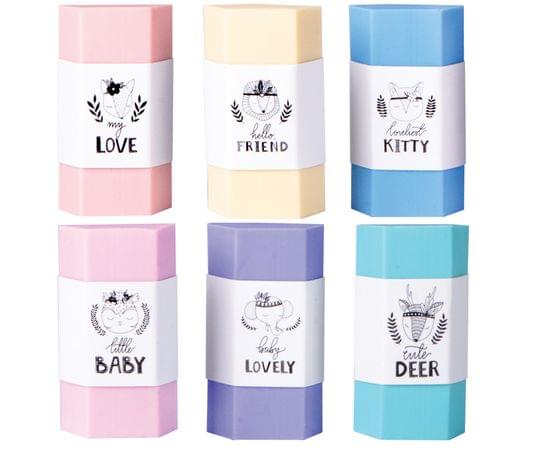 Ластик Berlingo "Pastel", термопластичная резина, цвета ассорти, 50*28*12мм BLc_00390