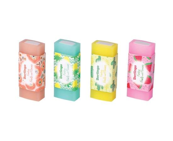 Ластик Berlingo "Funline. Fruits and Flowers", цвета ассорти, 50*20*11мм BLc_00400