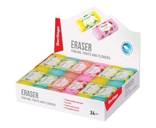 Ластик Berlingo "Funline. Fruits and Flowers", цвета ассорти, 50*20*11мм BLc_00400
