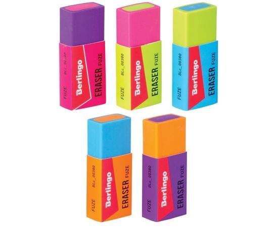 Ластик Berlingo "Fuze", цвета ассорти, 50*20*11мм BLc_00380