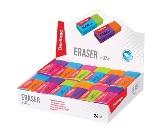 Ластик Berlingo "Fuze", цвета ассорти, 50*20*11мм BLc_00380