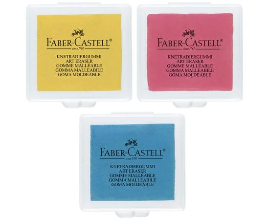 Ластик-клячка Faber-Castell, формопласт, 40*35*10мм, ассорти, пластик. контейнер 127321