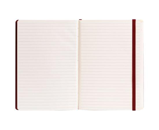 Записная книжка A5 72л. кожа, Clairefontaine "Cuiris. Cherry", 90г/м2, на резинке, ляссе, карман 400093C