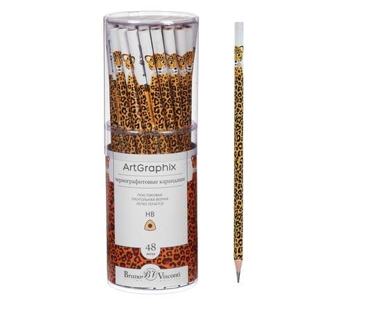 Карандаш чернографитный 3 мм ArtGraphix. Fun «Леопард», НВ, трёхгранный, пластиковый корпус 4808833