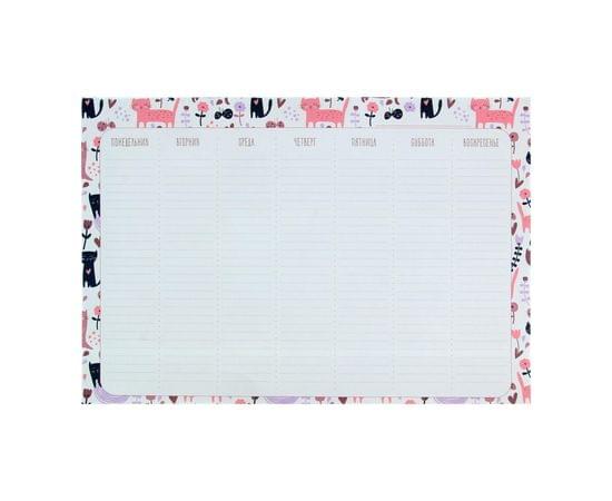 Планинг настольный недатированный А4, 56 листов WEEKLY PLANNER "Дизайн-3", подложка переплётный картон, блок офсет 80 г/м2 5201457