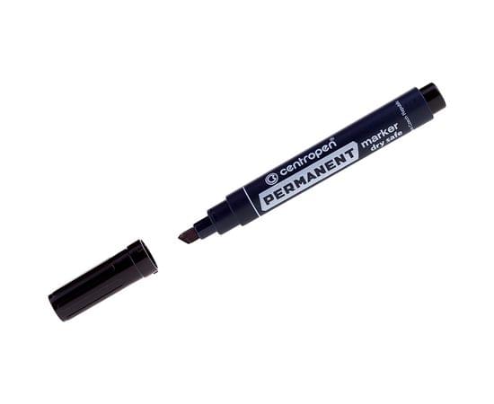 Маркер перманентный Centropen "8516" черный, скошенный, 2-5мм, устойчив к высыханию 5 8516 0112