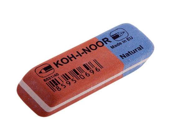 Ластик Koh-I-Noor "Blue Star" 40, скошенный, комбинированный, натуральный каучук, 57*19,5*8мм 6521040021KDRU