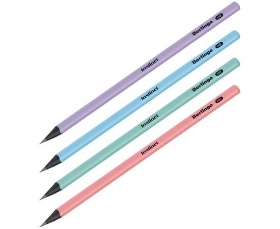 Карандаш ч/г Berlingo "Instinct" HB, трехгранный, черное дерево, заточен BP01196