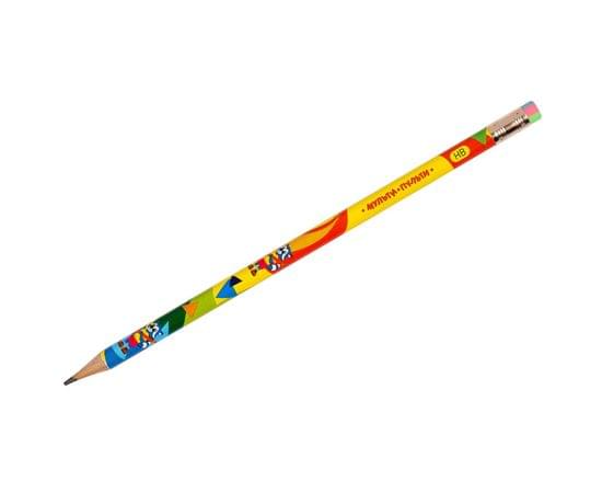 Карандаш ч/г Мульти-Пульти "Приключения Енота" HB, с ластиком, круглый, заточен., рисунок на корп. ассорти BP_16678