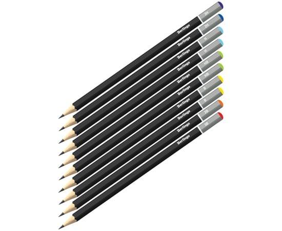 Набор карандашей ч/г Berlingo 10шт., 3H-3B, заточен., картон. упаковка, европодвес BS01210