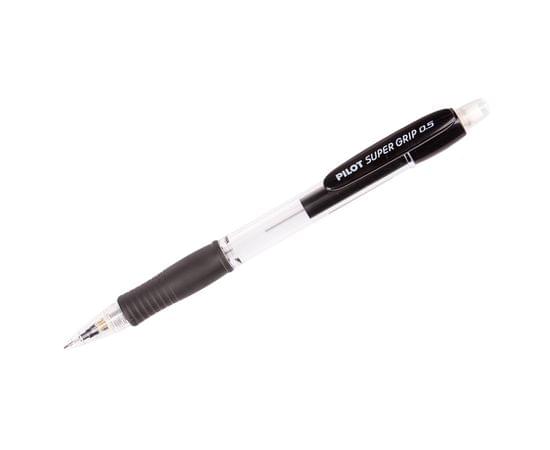 Карандаш механический Pilot "Super Grip" 0,5мм, с ластиком, черный корпус H-185-B