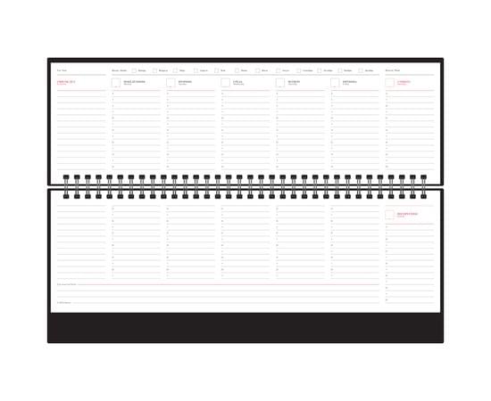 Планинг недатированный, 330*130мм, 56л., кожзам, OfficeSpace "Winner", черный Pn56_25282