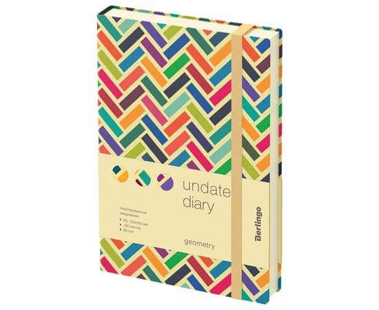 Ежедневник недатированный, В6, 136л., кожзам, Berlingo "Geometry", с рисунком UD0_92602