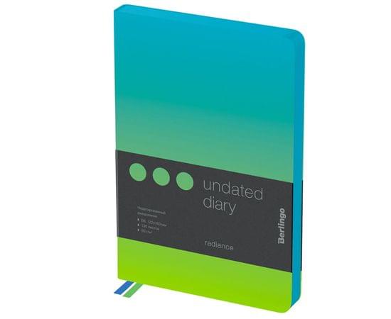 Ежедневник недатированный, В6, 136л., кожзам, Berlingo "Radiance", голубой/зеленый градиент UD0_93603